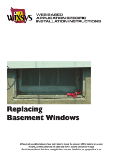 Replacing Basement Windows WEB BASED APPLICATION SPECIFIC
