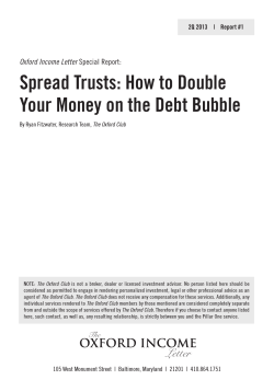 Spread Trusts: How to Double Your Money on the Debt Bubble