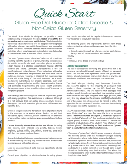 Quick Start Gluten-Free Non-Celiac Gluten Sensitivity Diet Guide for Celiac Disease &amp;