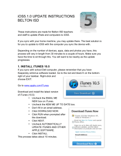 iOS5.1.0 UPDATE INSTRUCTIONS BELTON ISD