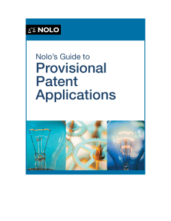 Provisional Patent Applications Nolo’s Guide to