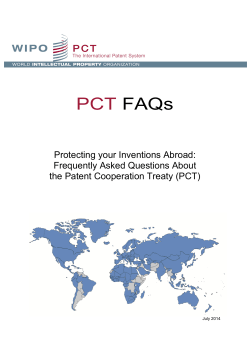 PCT  FAQs