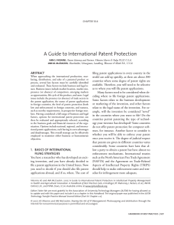 A Guide to International Patent Protection
