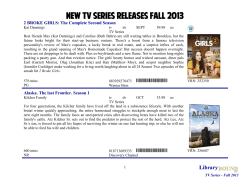 New TV Series Releases Fall 2013