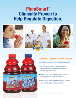 PlumSmart Clinically Proven to Help Regulate Digestion.