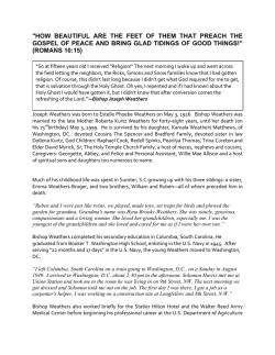 "HOW  BEAUTIFUL  ARE  THE  FEET ... GOSPEL OF PEACE AND BRING GLAD TIDINGS OF GOOD THINGS!"