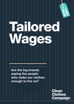 Tailored Wages Are the big brands paying the people