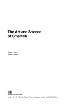 The Art and Science of Smalltalk Simon Lewis Prentice Hall