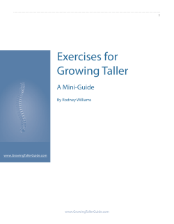 Exercises for Growing Taller A Mini-Guide By Rodney Williams