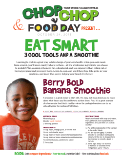 EAT SMART 3 COOL TOOLS AND A SMOOTHIE