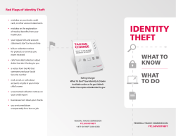 IDENTITY Red Flags of Identity Theft