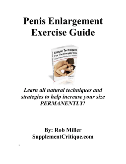 Penis Enlargement Exercise Guide Learn all natural techniques and