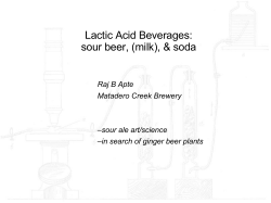Lactic Acid Beverages: sour beer, (milk), &amp; soda Raj B Apte