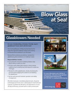 Blow Glass at Sea! Glassblowers Needed