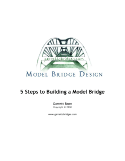 5 Steps to Building a Model Bridge  Garrett Boon www.garrettsbridges.com