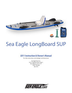 Sea Eagle LongBoard SUP LB11 Instruction &amp; Owner’s Manual