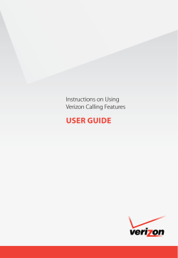 User GUide Instructions on Using Verizon Calling Features