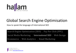 Global Search Engine Optimisation