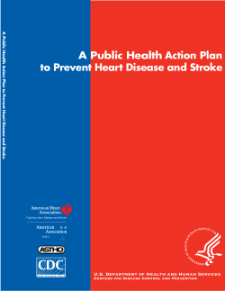 A Public Health Action Plan to Prevent Heart Disease and Stroke