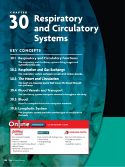 30 Respiratory and Circulatory Systems