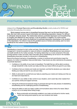 Sheet Fact 15 Postnatal DePression anD BreastfeeDing