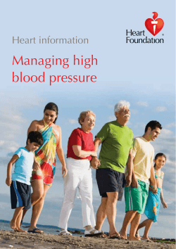 Managing high blood pressure Heart information