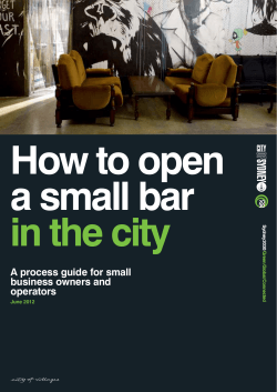How to open a small bar in the city