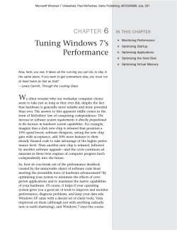 6 Tuning Windows 7’s Performance CHAPTER