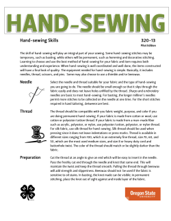 Hand-sewing Skills 320-13