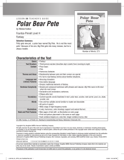 Polar Bear Pete Fountas-Pinnell Level H Fantasy by Nikolai Katkov
