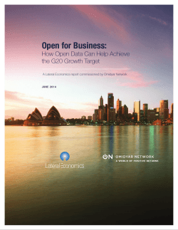 Open for Business: How Open Data Can Help Achieve