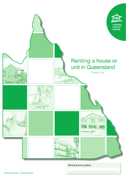 Renting a house or unit in Queensland Form 17a Information statement