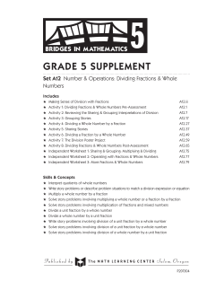 GRADE 5 SUPPLEMENT Set A12 Numbers Includes