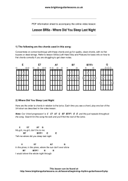 Lesson BR6a - Where Did You Sleep Last Night www.brightonguitarlessons.co.uk