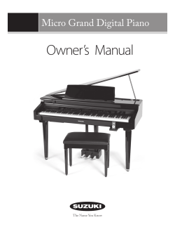 Owner’s  Manual Micro Grand Digital Piano