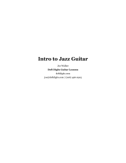 Intro to Jazz Guitar  Joe Walker deftdigits.com
