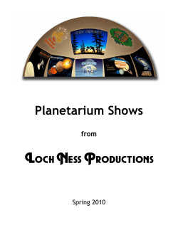 Planetarium Shows  from Spring 2010