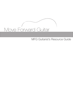 Move Forward Guitar MFG Guitarist’s Resource Guide