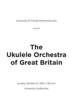 The Ukulele Orchestra of Great Britain University of Florida Performing Arts