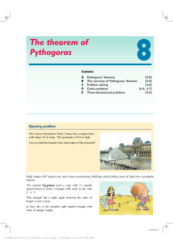 8 The theorem of Pythagoras
