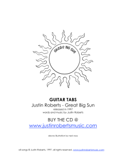 www.justinrobertsmusic.com GUITAR TABS Justin Roberts - Great Big Sun