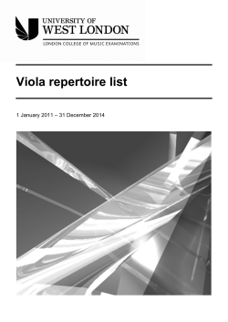 Viola repertoire list