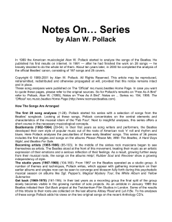 Notes On… Series by Alan W. Pollack