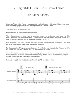 E7	Fingerstyle	Guitar	Blues	Groove	Lesson by	Adam	Rafferty