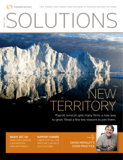 SOLUTIONS new territory