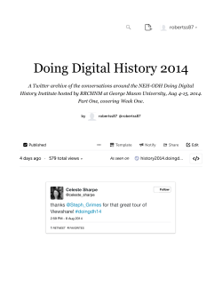 Doing Digital History 2014 