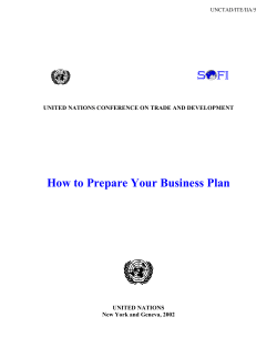 How to Prepare Your Business Plan  UNITED NATIONS