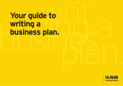 Your guide to writing a business plan.