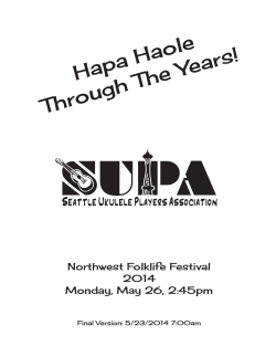 ears! Hapa Haole Through The Y Northwest Folklife Festival
