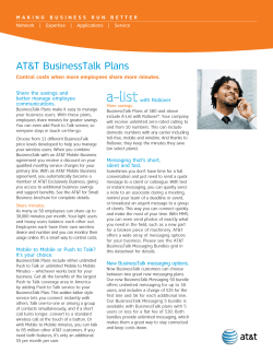 AT&amp;T BusinessTalk Plans Control costs when more employees share more minutes.